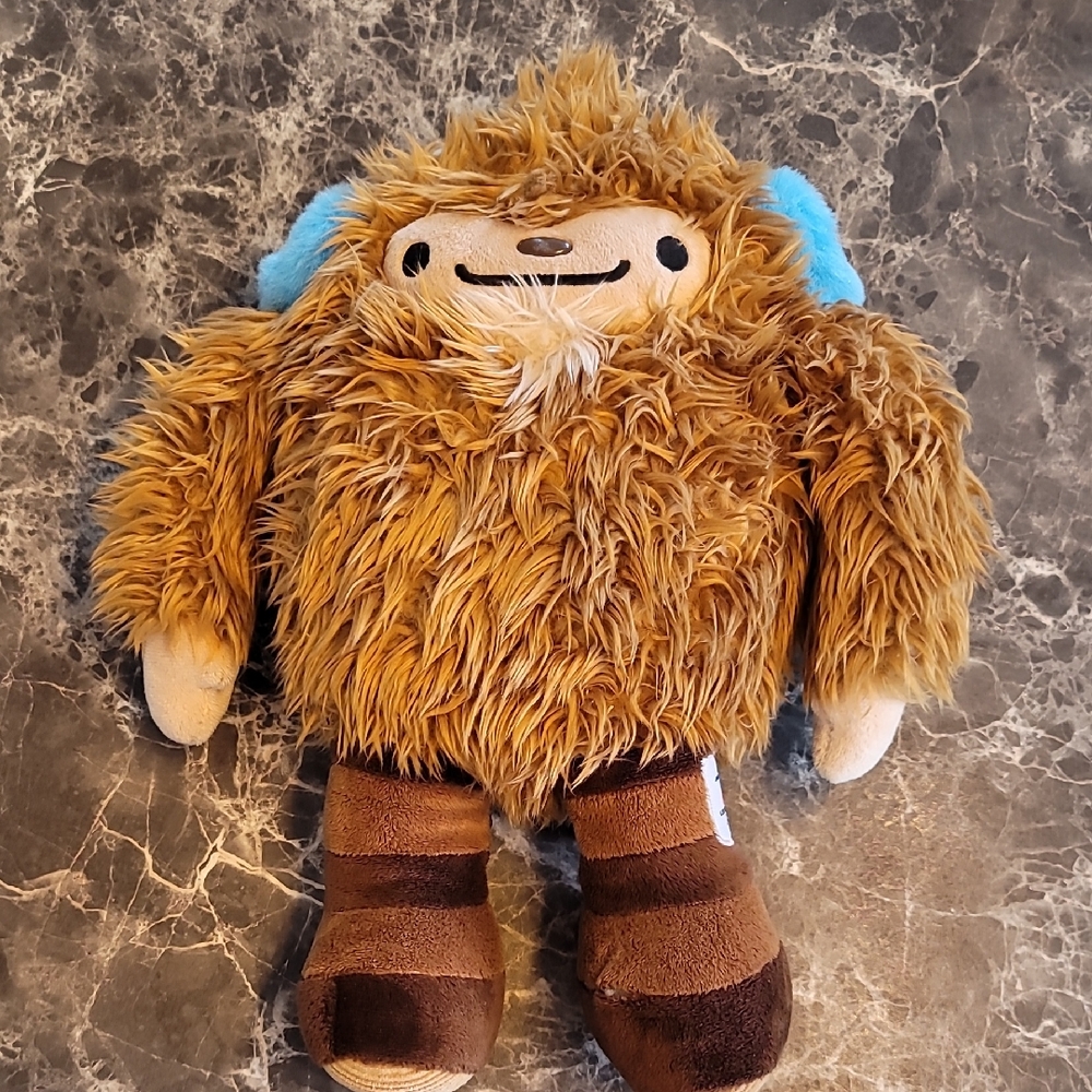 Brown Sasquatch Plush Toy with Blue Accents From 2010 Olympics
